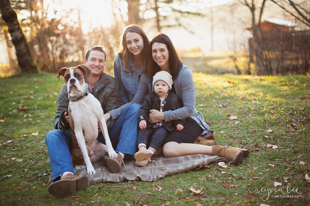 the love of a boy and his dog, gorgeous light, Snoqualmie family photographer