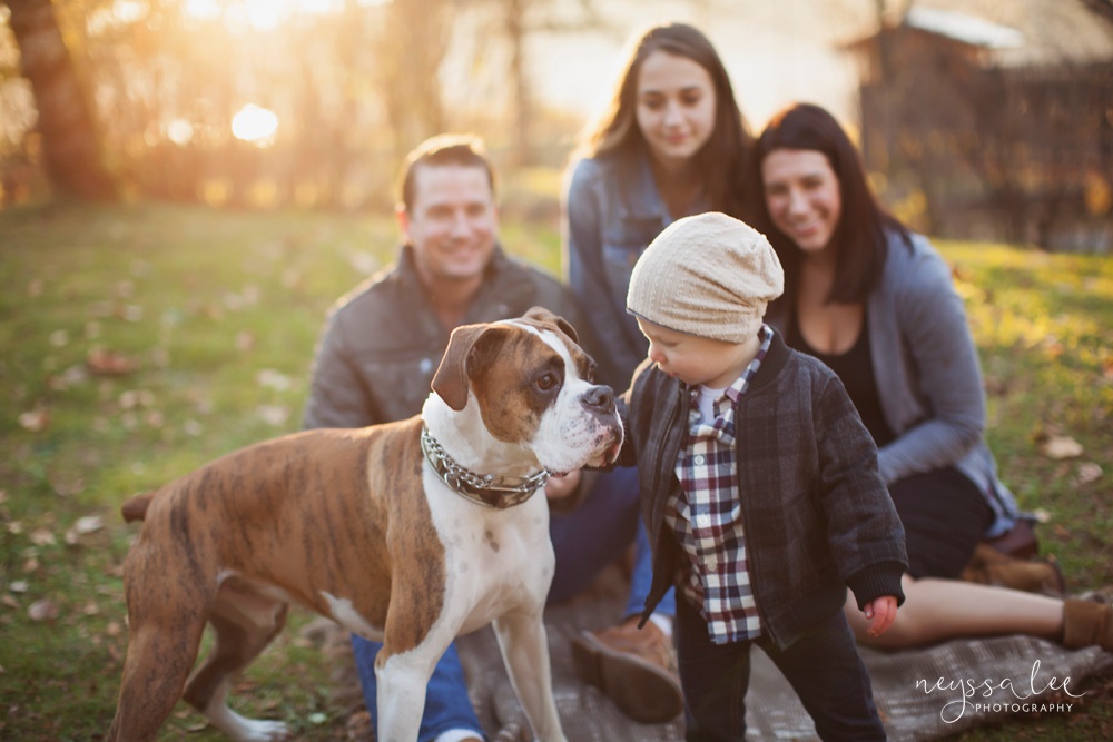 the love of a boy and his dog, gorgeous light, Snoqualmie family photographer