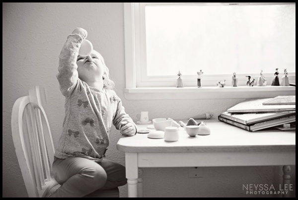 Photograph Your Kids Favorite Activity, Toddler Girl Tea Time Photo, Photo Tips