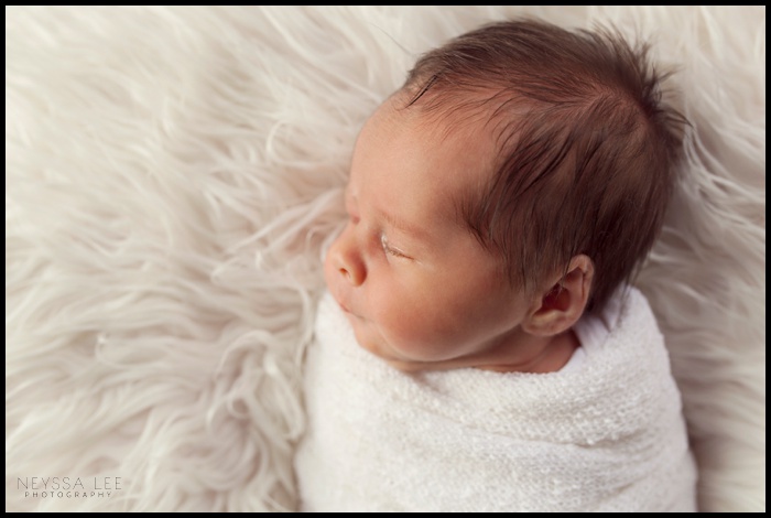 Newborn photography ideas, Swaddled baby during Seattle photo session