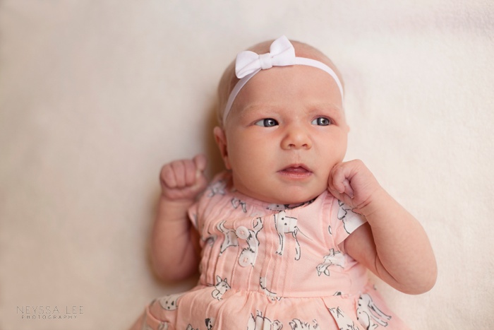 1 Month Old in Photos, Baby Girl, Easter Dress