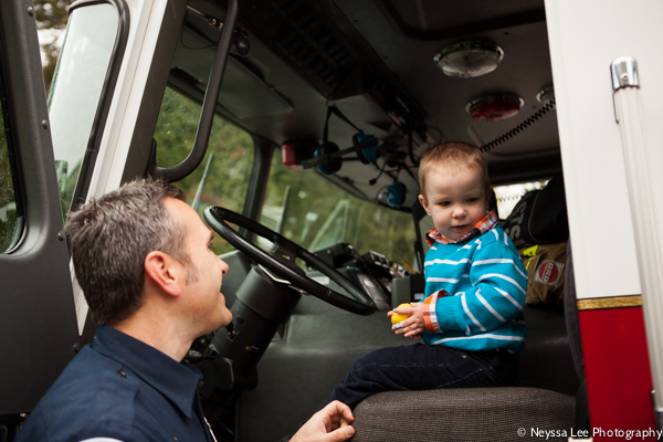 first egg hunt, photograph the every day, boy in firetruck