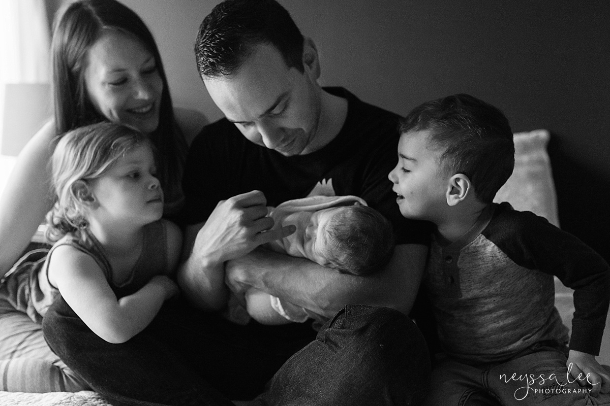 Family of 5, newborn baby girl, Snoqualmie Newborn Photographer
