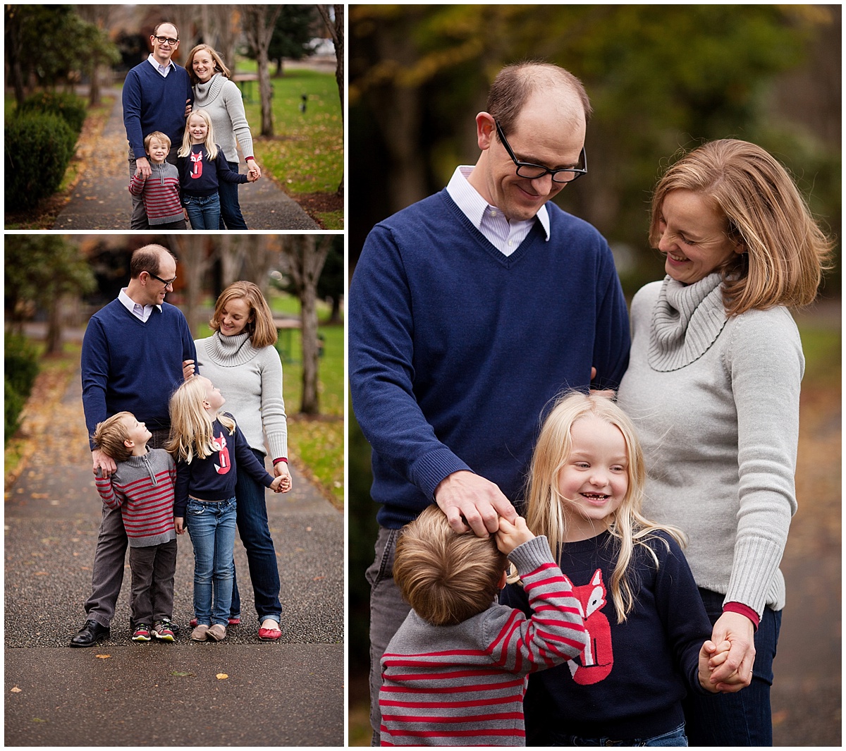 Neyssa Lee Photography Snoqualmie Family Photographer Mini Session, Family of four fall laughing