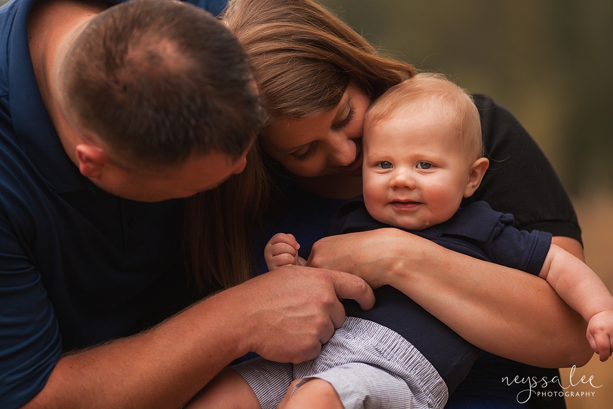 Snoqualmie family photographer, Neyssa Lee Photography, toddler only wants to play during photos, baby boy with mom and dad