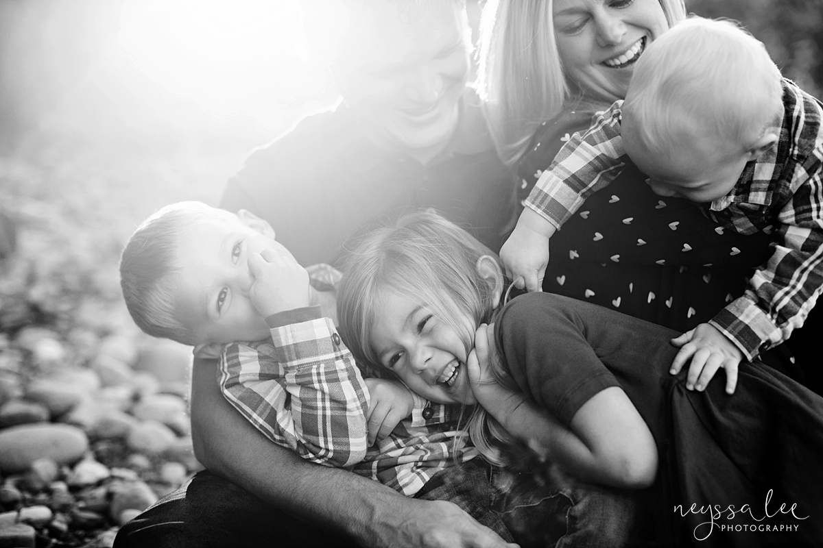 Snoqualmie Family Photographer, Neyssa Lee Photography, Family of 5 tickle fight