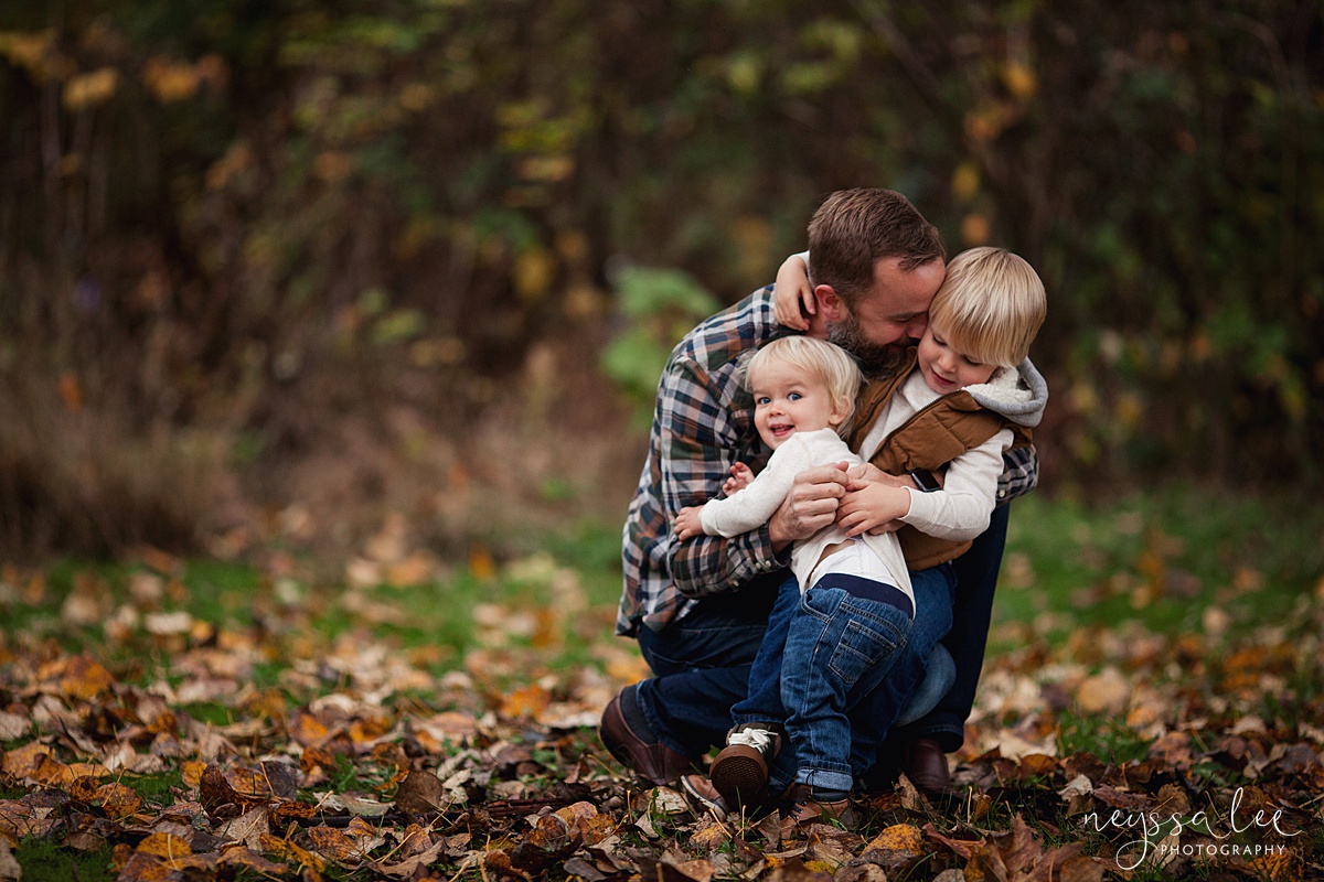 Neyssa Lee Photography, Snoqualmie Family Photographer, Fall Family Photos, Father and sons