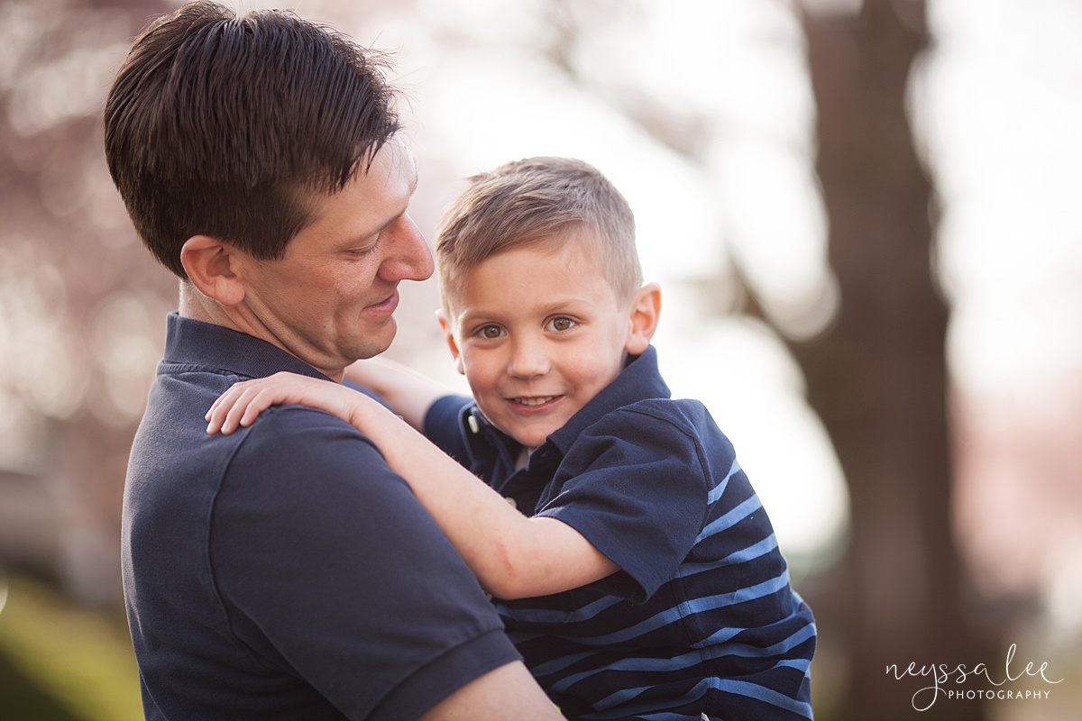 Family Photos by the River at Sunset, Neyssa Lee Photography, Snoqualmie Family Photography, Father and Son