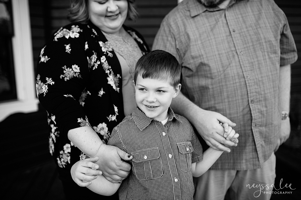 Photos for a 10 year anniversary, Snoqualmie Family Photography, Neyssa Lee Photography, Snoqualmie Train Station, Boy Holds Moms hands