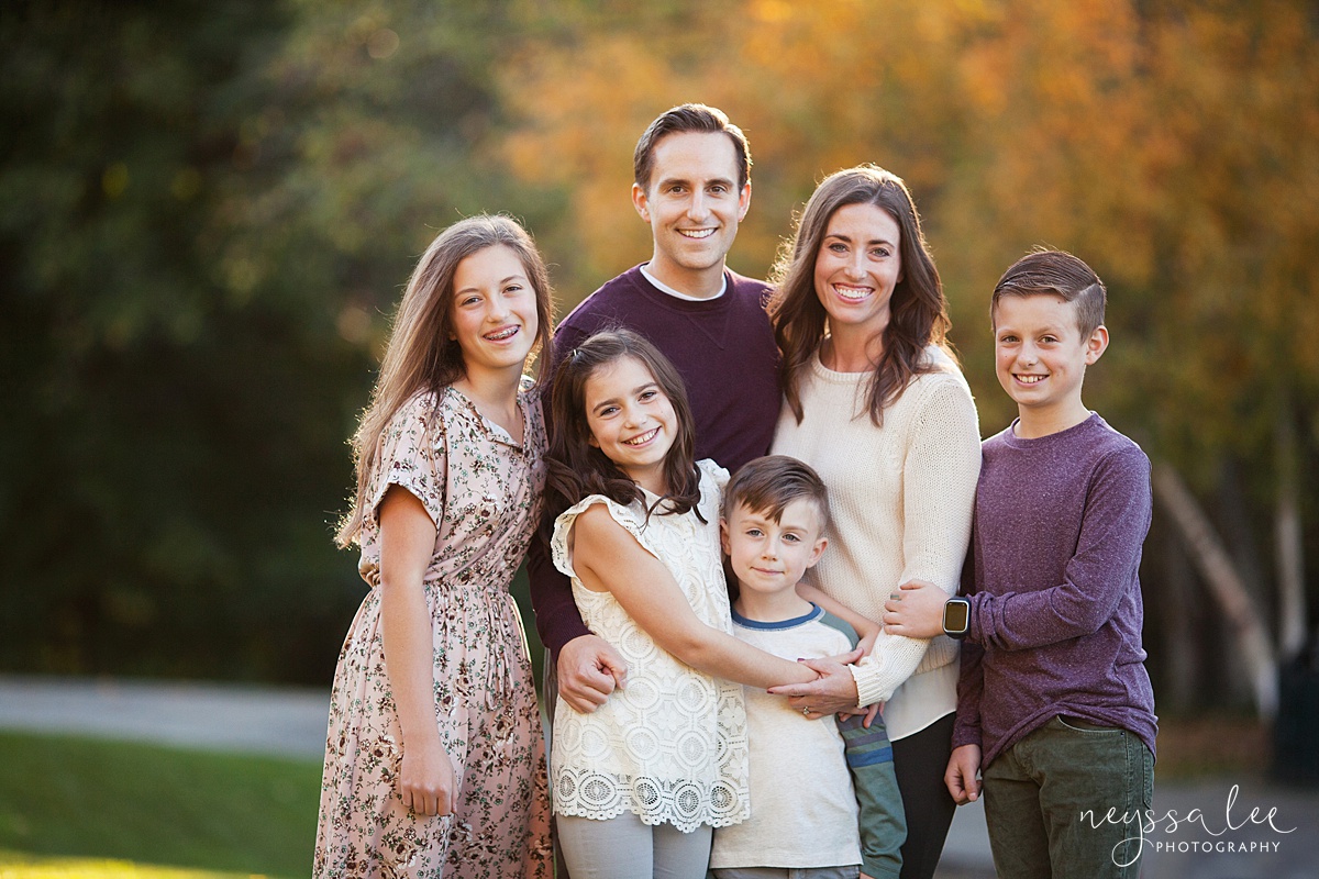 Special Place for Family Photos, Seattle Family Photographer, Family of 6 together