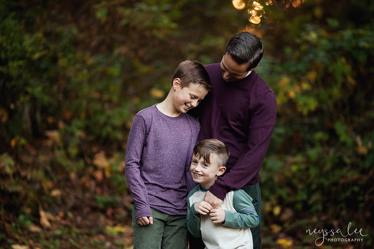 Special Place for Family Photos, Seattle Family Photographer, Father and sons
