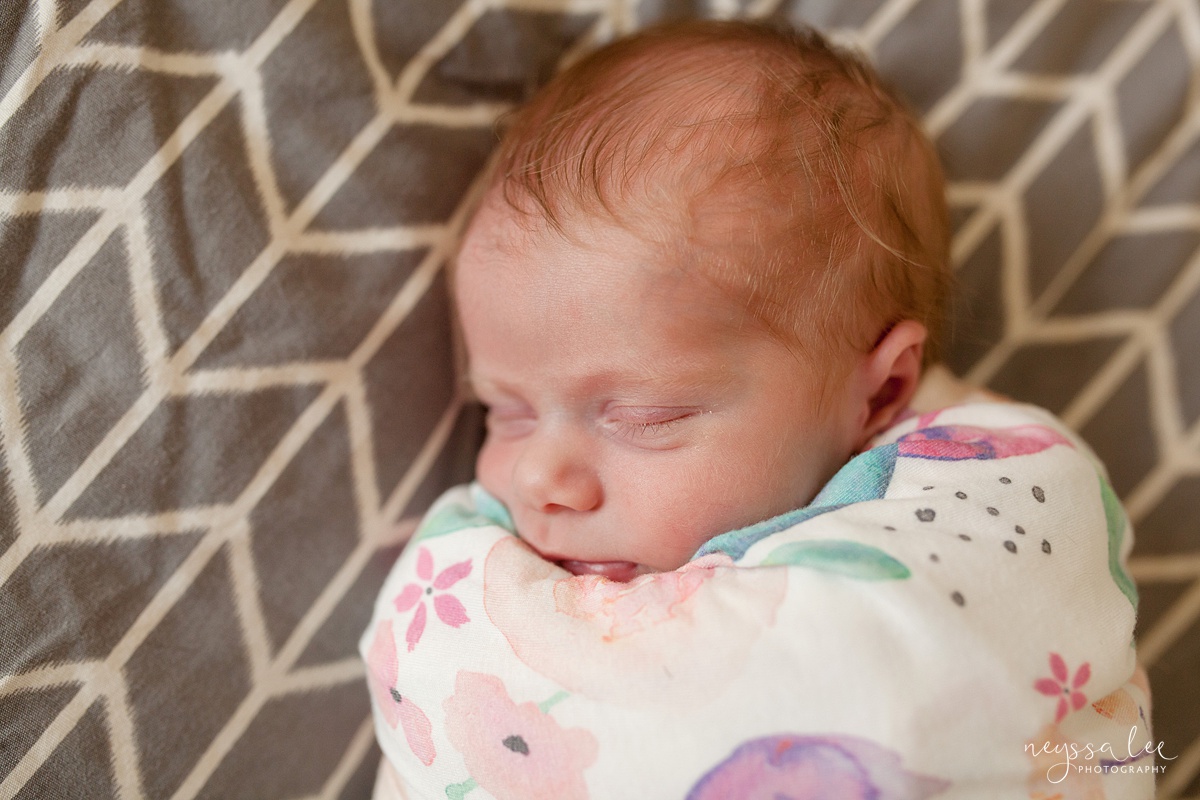 Snoqualmie newborn photographer, Neyssa Lee Photography, Seattle Newborn Photography, swaddled baby