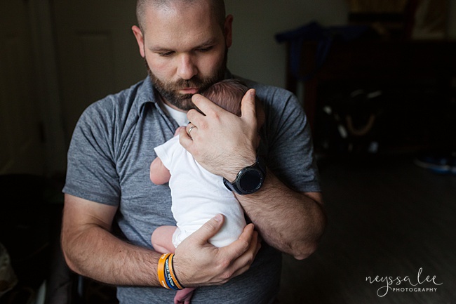 Seattle Newborn Photography, Neyssa Lee Photography, Snoqualmie photographer, dad with newborn baby boy