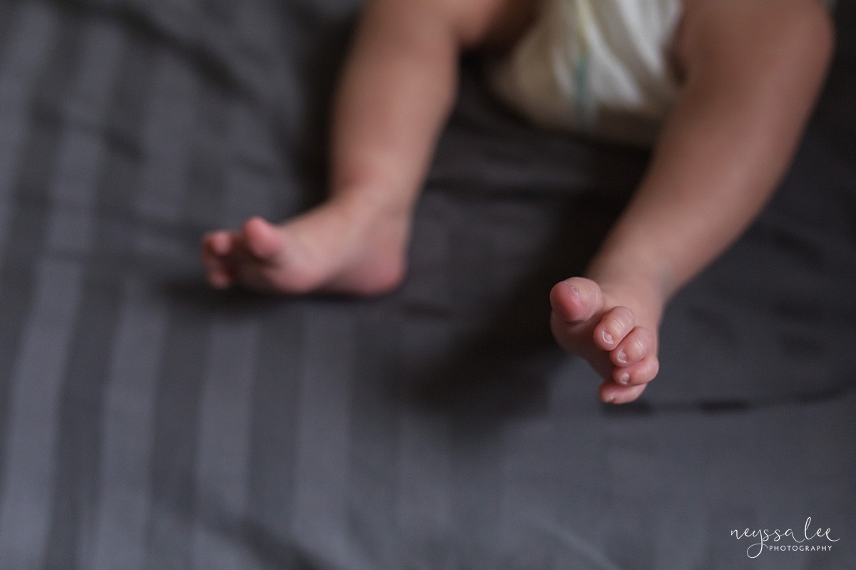  photo of newborn baby feet
