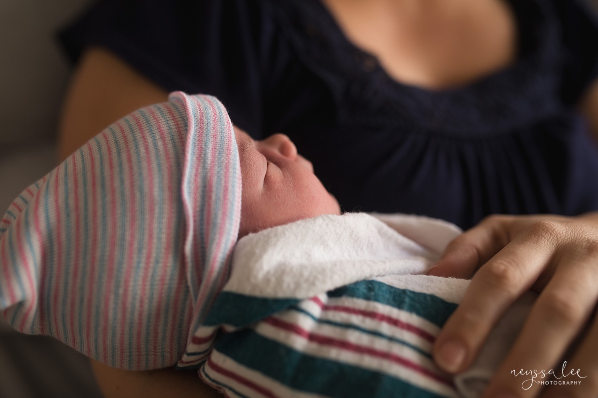 Neyssa Lee Photography, Issaquah and Bellevue Fresh 48 Photographer,  Photo of newborn baby profile