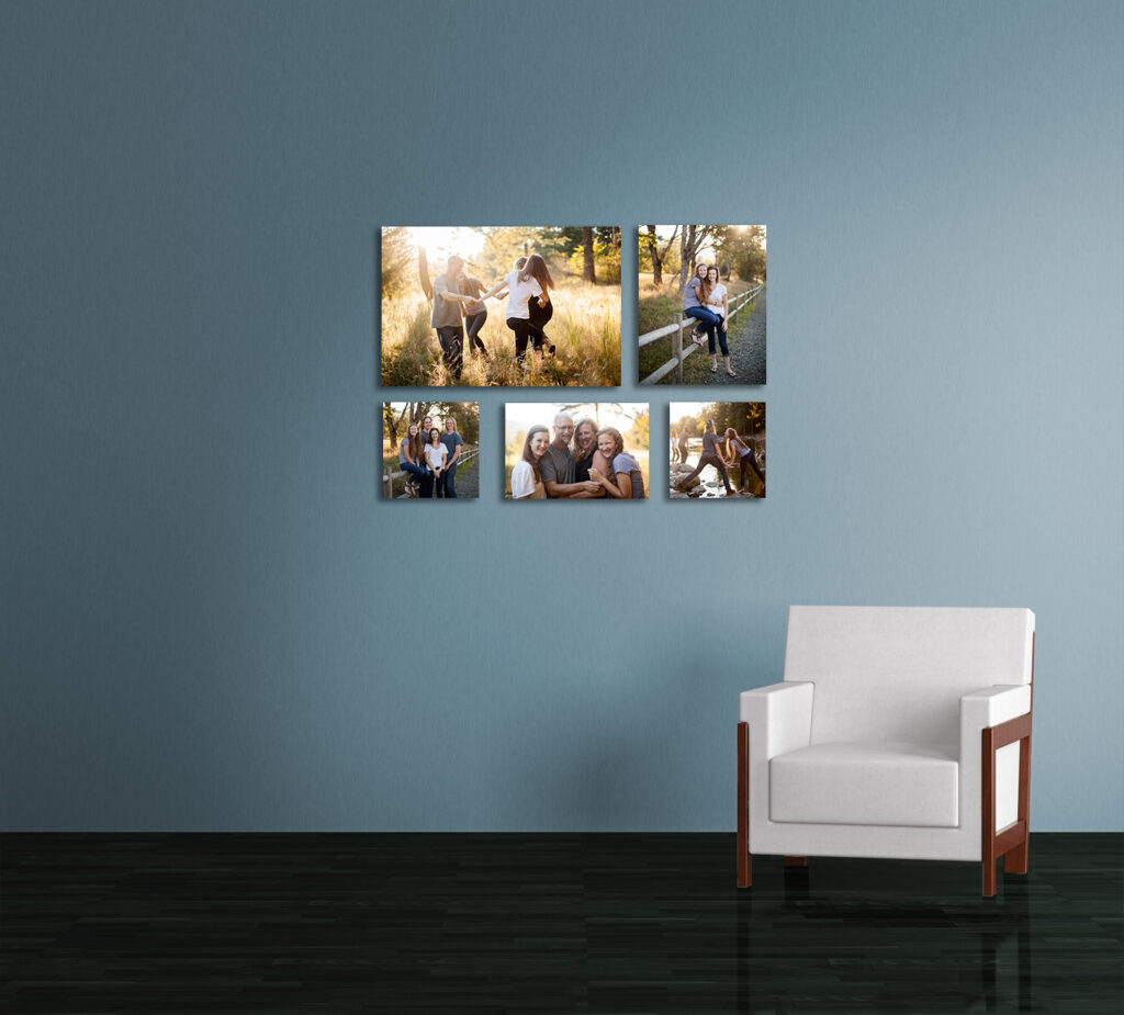 5 Photos for wall display of canvases