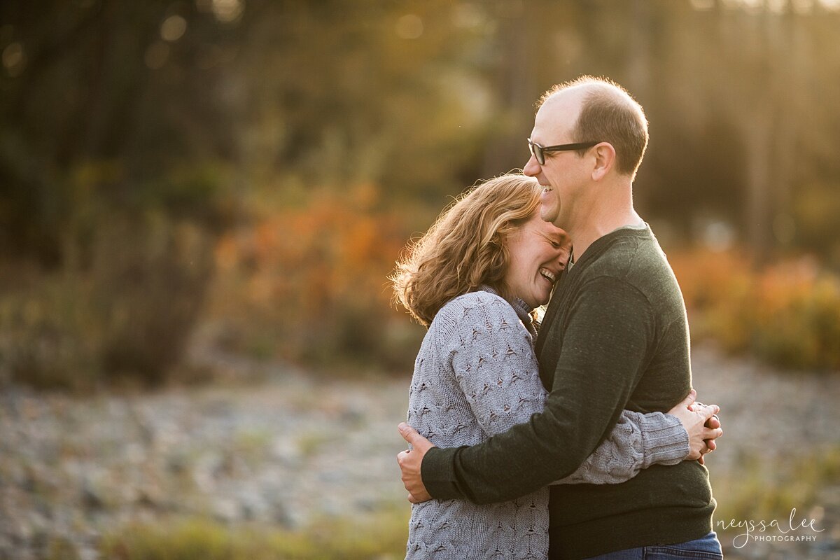 What Happens During a Lifestyle Family Photo Session, Neyssa Lee Photography, Issaquah Family Photographer, Photo of husband and wife laughing together