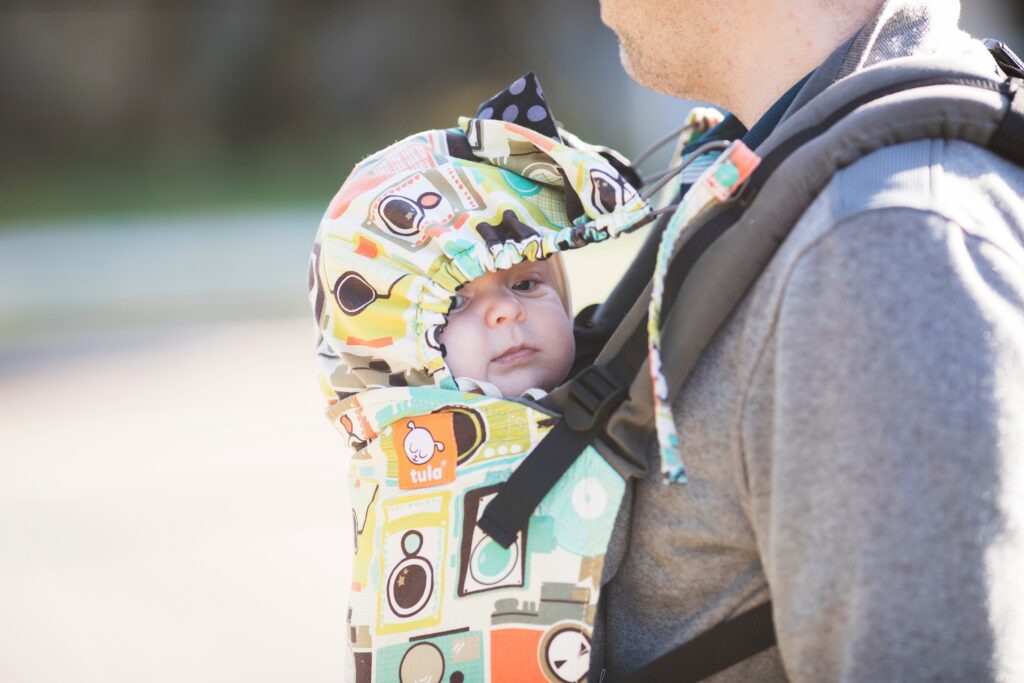 Baby in Tula baby carrier
