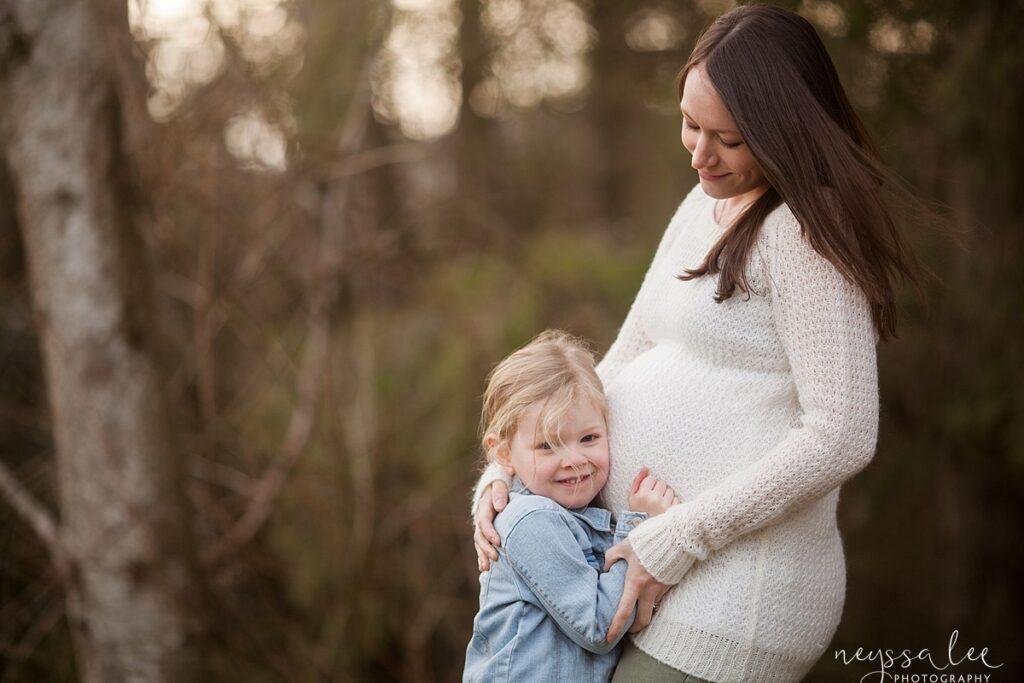 Mother and daughter during Snoqualmie Maternity Portraits