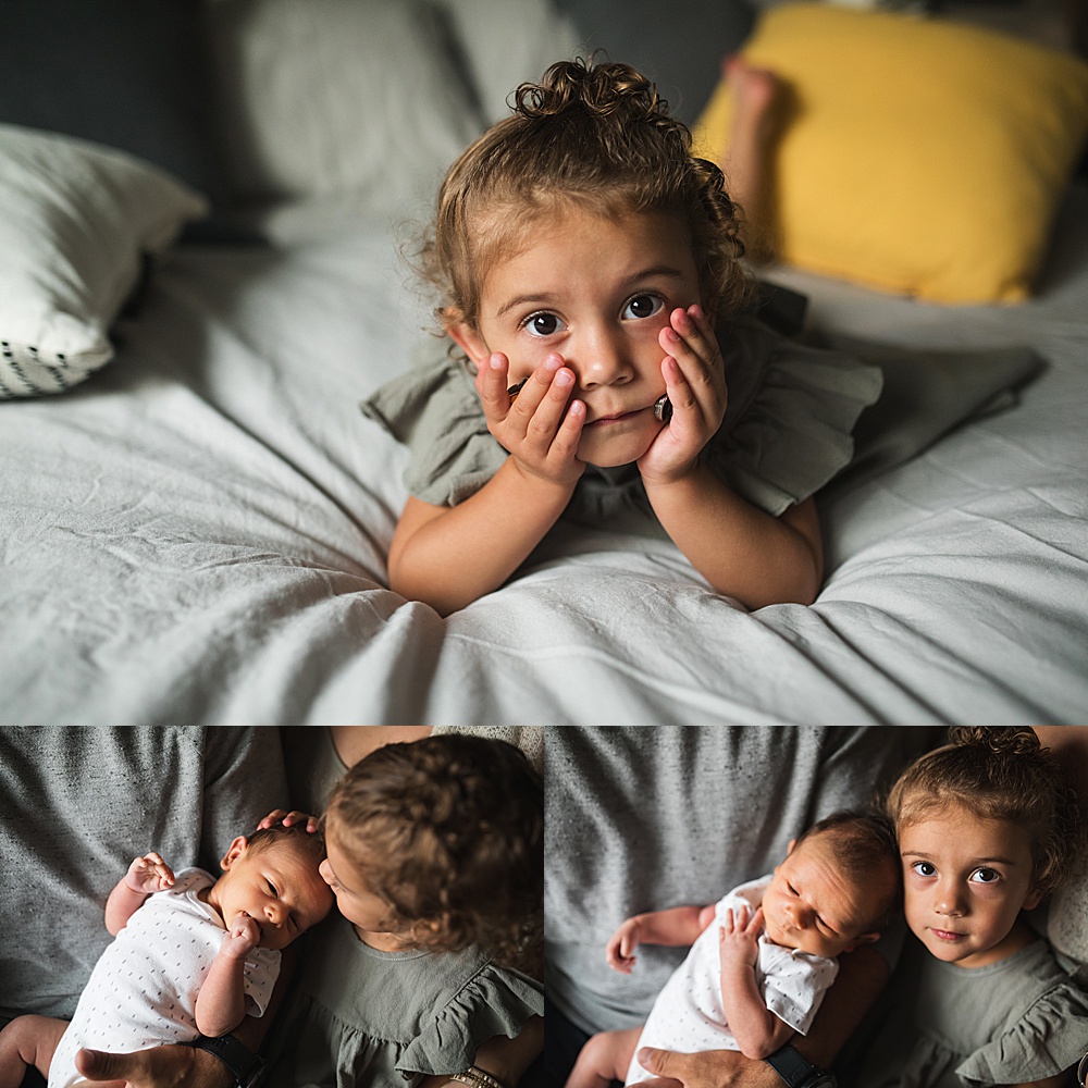 how to dress dad and siblings for  newborn photos, Seattle newborn photographer, big sister