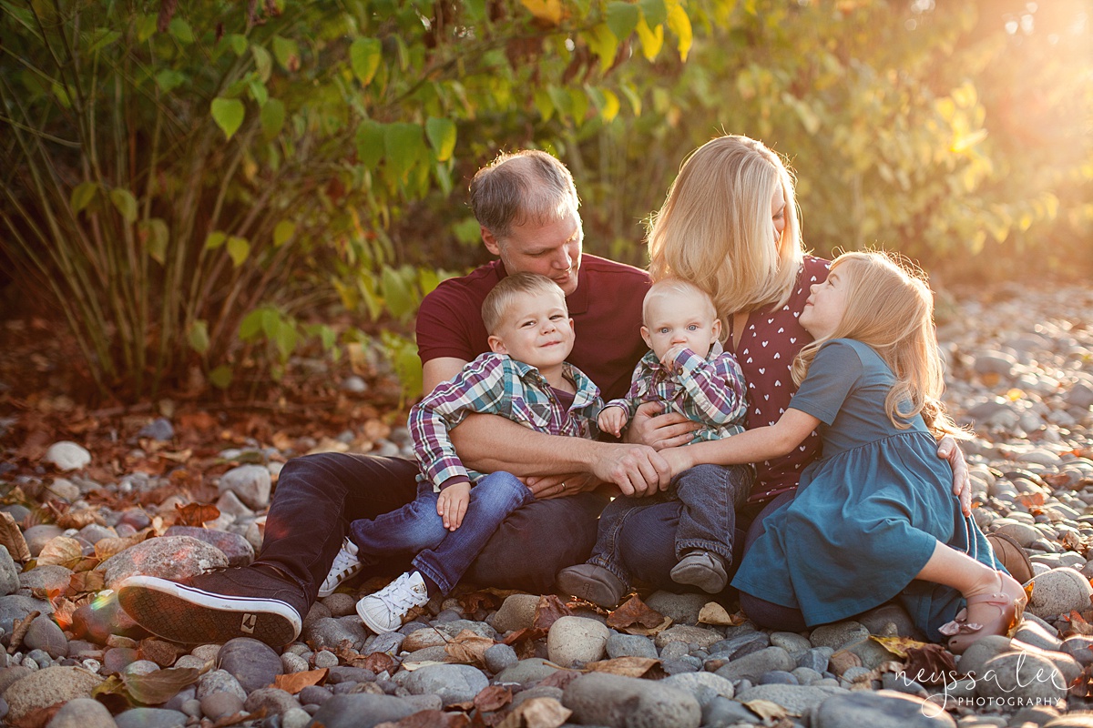 Neyssa Lee Photography, Family Photo Session Locations, Family at the river in beautiful light