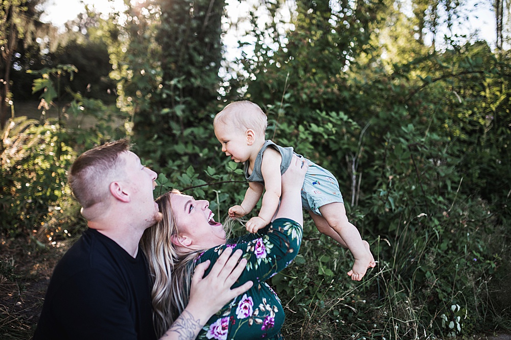 Seattle family photographer, baby's first year photos, Luther Burbank park