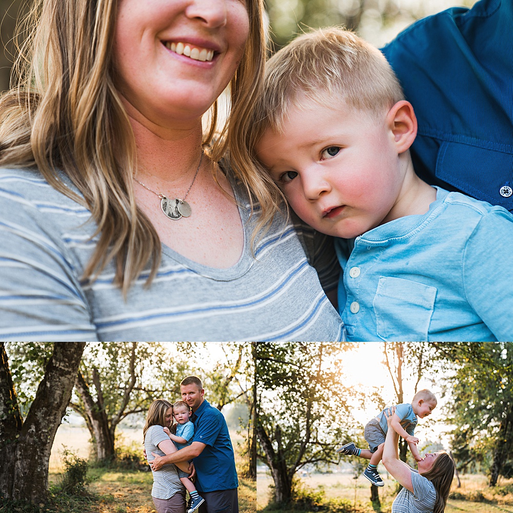 Snoqualmie family photos, three family photos with toddler boy