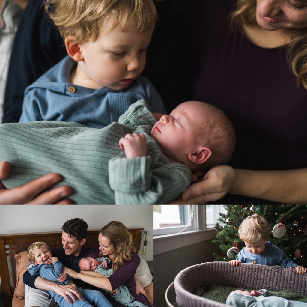 Newborn baby portraits in Seattle in home photo session