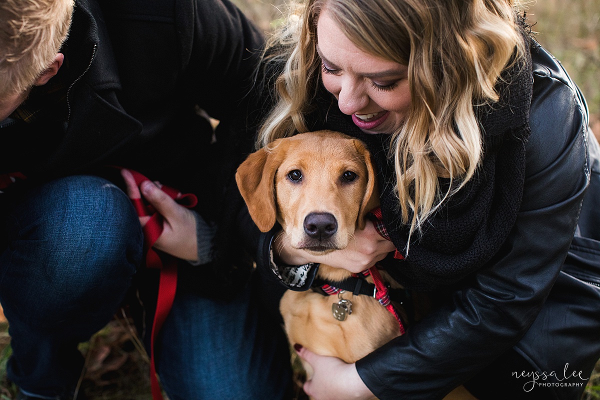 Yellow lab during Seattle area family portrait session