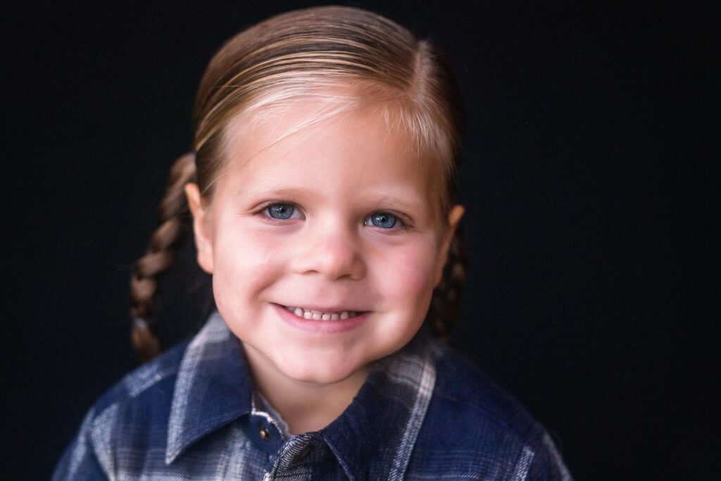 School photo of preschool age girl in Seattle